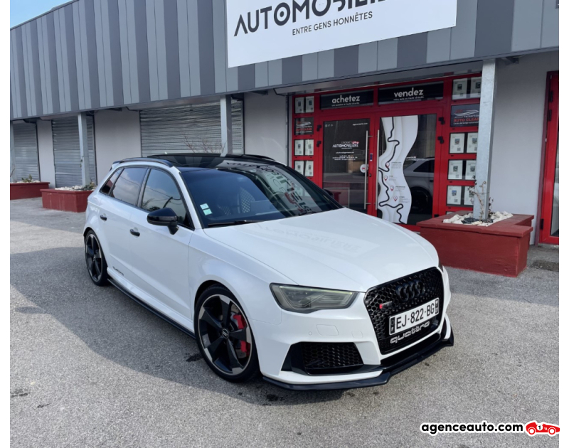 Achat voiture occasion, Auto occasion pas cher | Agence Auto Audi RS3 Sportback 2.5 TFSI 367 cv quattro S tronic 7 Maxton Design Blanc Année 2016 Automatique Essence